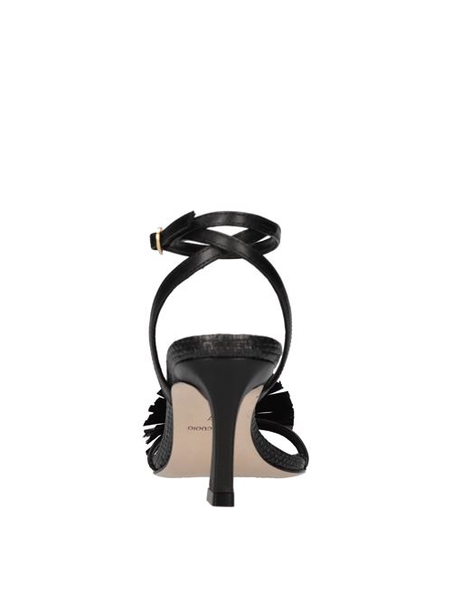 Sandali in pelle con applicazione gioiello e rafia VICENZA | 1958009-3 ATANADONERO